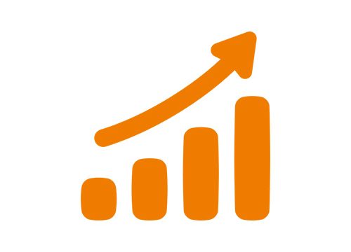 Icon das Wirtschaftliches Wachstum zeigt eLearning Angebot